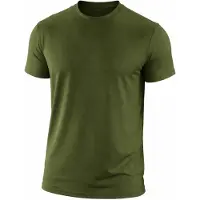 PANTONECLO Camiseta funcional 'Men's Gym Crew Neck Short Sleeve T-Shirt' verde