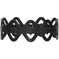 Haute Cuir Cinturón 'Diamond Cutout Belt' negro