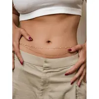 Hey Happiness Cadena 'Layered Starburst and Pearl Belly' oro