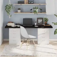Markenlos Tablero para escritorio o mesa de jardín, de 180x60x(2-6) cm, fabricado en madera de roble maciza y tratado