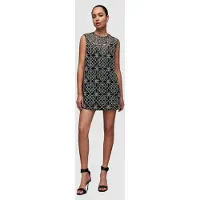 AllSaints Ilia Emb Mini Dress Black Talla: 8 | Mini Vestidos Outlet | Mujer | Negro