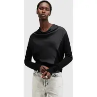 AllSaints Myra Cowl Jumper Black Talla: XS | Manga Larga Outlet | Mujer | Negro