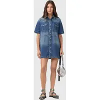 AllSaints Rock Denim Dress Mid Indigo Talla: 12 | Blusón Outlet | Mujer | Azul