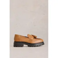 White Stuff Charlie Chunky Loafer Tan Multi Talla: 7 | Mocasines Outlet | Mujer
