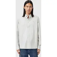 AllSaints Nolan Ls Shirt Jetstream White Talla: M | Camisas Casuales Outlet | Hombre | Blanco