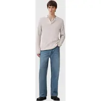 AllSaints Thoma Ls Polo Ecru White Talla: XL | Manga Larga Outlet | Hombre | Marrón