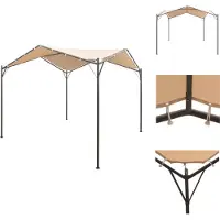 vidaXL Pabellón para fiestas, toldo de 3x3 metros, acero, color beige - Pabellones y toldos para fiestas