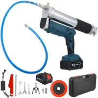StarTech.com Prensa de grasa eléctrica - Pistola de lubricación con batería - Motor sin escobillas - 600 ml - 600–12000 PSI - 2 baterías de 4,0 Ah - Color negro