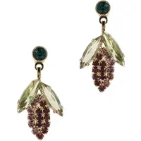 Otazu Purple Blossom Flower Earrings - Small Purple, Green Talla: OS | Pendientes Outlet | Mujer | Verde