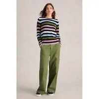 White Stuff Multi Stripe Crew Merino Navy Multi Talla: 20 | Sudaderas con Capucha Outlet | Mujer | Azul