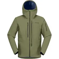 Norrøna - Chaquetas de esquí - Lofoten Gore-Tex Pro Jacket M Deep Lichen Green - Talla S - Caqui