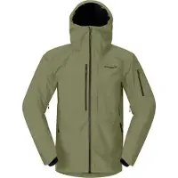 Norrøna - Chaquetas de esquí - Lofoten Gore-Tex Insulated Jacket M Deep Lichen Green - Talla XL - Caqui