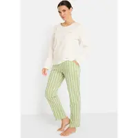 LASCANA Pijama ecru / verde claro