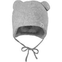 Maximo - Baby's Fleece Mütze m. Öhrchen u. Band - Gorro size 37 cm, gris