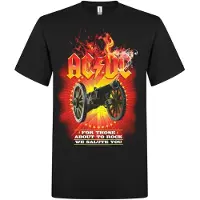 AC/DC Camiseta 'For Those About to Rock Tracks Sweatshirt' negro