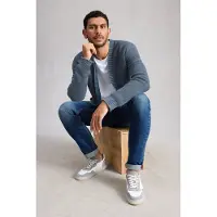 White Stuff Gatley Cardigan Dusty Blue Talla: S | Cárdigan Outlet | Hombre | Azul