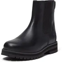 Timberland para mujer. TB0A2KK2W021 Botines Chelsea de piel Britton Drive negro (37 W), Plano, Ninguno, Casual, outlet 2026.