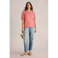 White Stuff Blair Broderie Neck Top Mid Pink Talla: 8 | Blusas Outlet | Mujer | Rosa