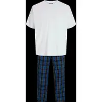 Jack & Jones Pijama largo 'JACFLORENCE' navy / verde / blanco