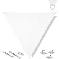 Vonroc Toldo vela triangular - 360 cm - blanca | kit inox incluido