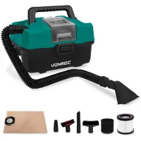 Vonroc Aspirador portátil 20V | Incl. accesorios - excl. batería y cargador rápido