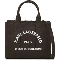 Karl Lagerfeld Bolso de mano 'Rue St-Guillaume' marrón oscuro / offwhite
