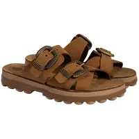Desa Zapatillas de casa 'Keilrutschen' marrón
