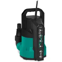 Vonroc Bomba sumergible agua limpia - 550 W - 17.000 l/h | aspiración plana y sensores