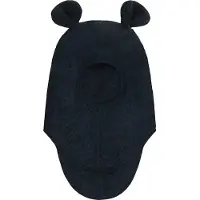 Huttelihut - Kid's Balaclava Ears Wool Fleece - Pasamontañas size 48 cm - 6-12 Months, azul/negro