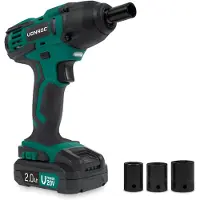 Vonroc Llave de impacto sin cable 20V - 150Nm - Incl. 4 llaves de vaso | Incl. batería y cargador
