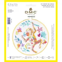 DMC Kit de bordado a punto de cruz "El Mono", modelo descatalogado, que incluye un bastidor de bordado de 15 cm de diámetro, esquema de puntos y demás materiales necesarios