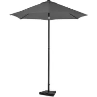 Vonroc Sombrilla Torbole - Ø200cm - Sombrilla Premium - Gris | Incl. base de hormigón 20 kg.
