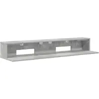 Syfax Mesa de estudio de color gris hormigón, dimensiones 130 x 36 x 19,5 cm, fabricada en material de madera