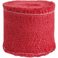 vidaXL Rollo de yute, 10 x 2500 cm, color rojo