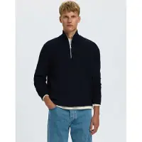 Selected Media Cremallera Jersey Hombres Azul M