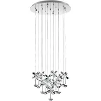 Stars of Light Pianopoli, Flexible, Cromo, Transparente, Transparente, Acero inoxidable, Cristal, Interior