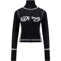 Ed Hardy Cárdigan crema / negro