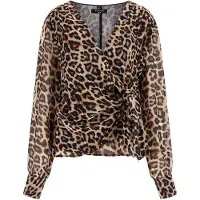 Guess Marciano GUESS Maria Ls Wrap Top Glam Leopard Talla: 44 | Manga Larga Outlet | Mujer