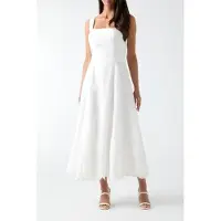 Guess Marciano GUESS Mindy Embroidered Mi White Peaks Talla: 42 | Vestidos Maxi Outlet | Mujer | Blanco