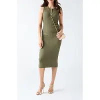 Guess Marciano GUESS Giada Swtr Skirt Army Olive Talla: S | Faldas Midi Outlet | Mujer | Verde