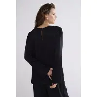 Summum Woman Top Hammered Viscose Black Talla: 32 | Manga Larga Outlet | Mujer | Negro