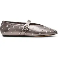 Steve madden Archer Flat Shoes Pewter Leather Talla: 42 | Bailarinas Outlet | Mujer