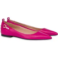 Moschino Pearls Nappa Leather Ballet Flats Fuchsia Talla: 35 | Bailarinas Outlet | Mujer | Rosa