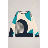 White Stuff Ophia Abstract Jumper Ivory Multi Talla: 10 | Sudaderas con Capucha Outlet | Mujer | Blanco