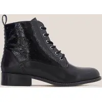 White Stuff Margot Leather Ankle Boot Pure Black Talla: 5 | Botas Outlet | Mujer | Negro