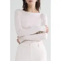 Summum Woman Boat Neck Top Sheer Jersey Solid Ivory Talla: XS | Camisetas de Seda Outlet | Mujer | Blanco