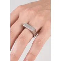 Purelei Square Ring Silver / 54 Talla: 54 | Anillos Outlet | Mujer | Gris