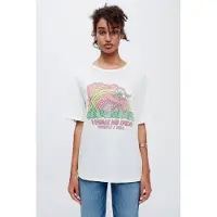 RE/DONE 90s Easy Tee No Idea Vintage White Talla: L | Camisetas de Seda Outlet | Mujer | Blanco