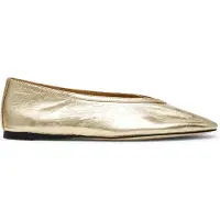 Steve madden Leni Flat Shoes Gold Leather Talla: 38 | Bailarinas Outlet | Mujer | Amarillo