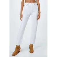 RE/DONE 70s Stove Pipe White Talla: W31 | Vaqueros Rectos Outlet | Mujer | Blanco